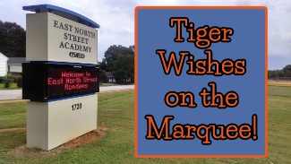 Tiger Wishes on the Marquee